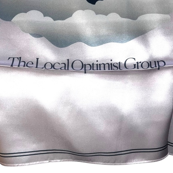 MadHappy The Local Optimist Group Lavender/Misty Silk Scarf | NEW!!😀 - Picture 3 of 4